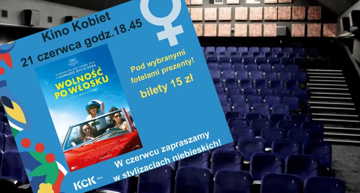 Zapowiedzi, „Kino Kobiet” Kartuzach Wieczór filmowy „Wolnością włosku” niebieskimi stylizacjami - zdjęcie, fotografia