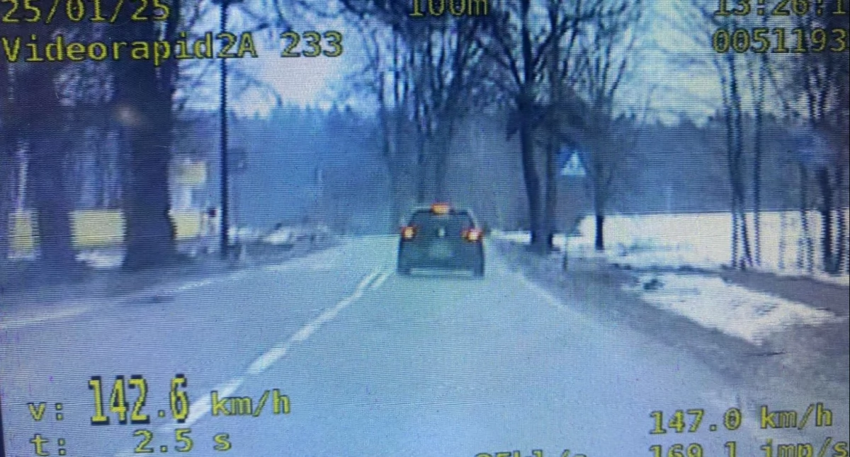 Kronika policyjna, Pędził przez przejście pieszych terenie zabudowanym! - zdjęcie, fotografia