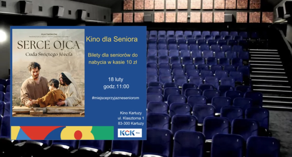 Zapowiedzi, Kartuzy Projekcja filmu Serce Ojca” Kinie Seniora - zdjęcie, fotografia