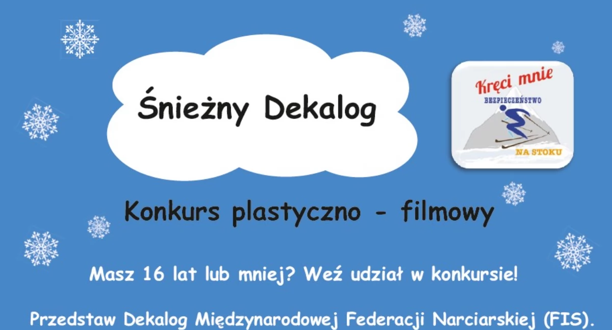 Policja, Śnieżny dekalog narysuj pokaż bezpiecznie zachowywać stoku zgarnij nagrodę! - zdjęcie, fotografia