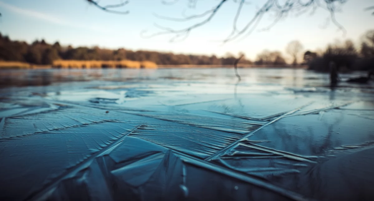 Służby w akcji, pęka tafla - zdjęcie, fotografia