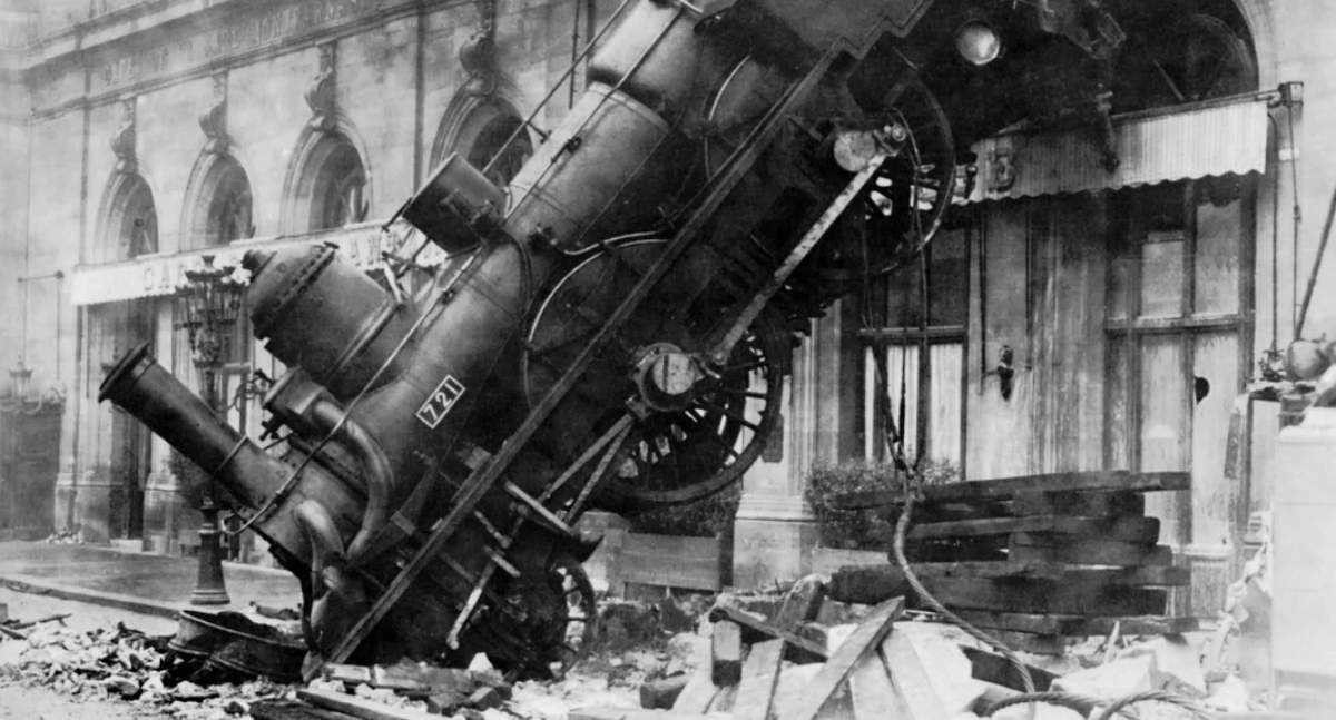 Historia, Pociągi które dojechały Wypadki kolejowe powiecie kartuskim latach - zdjęcie, fotografia