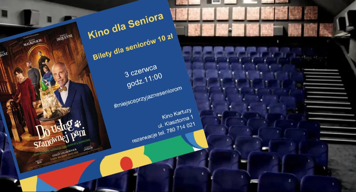 Zapowiedzi, Kartuzy Projekcja filmu usług szanownej pani” Kinie Seniora - zdjęcie, fotografia