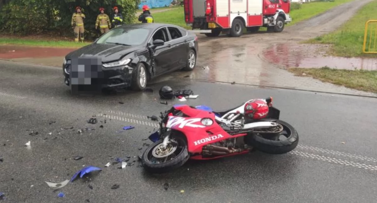 Wypadki, Motocykliści znów ofiarami wypadków zdarzenia jednego dnia! - zdjęcie, fotografia
