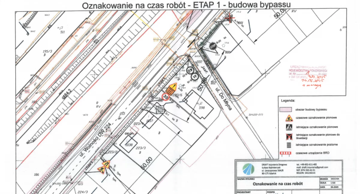 Wieści z samorządów, Somonino rusza czasowa organizacja ruchu wiadukcie LK201 - zdjęcie, fotografia