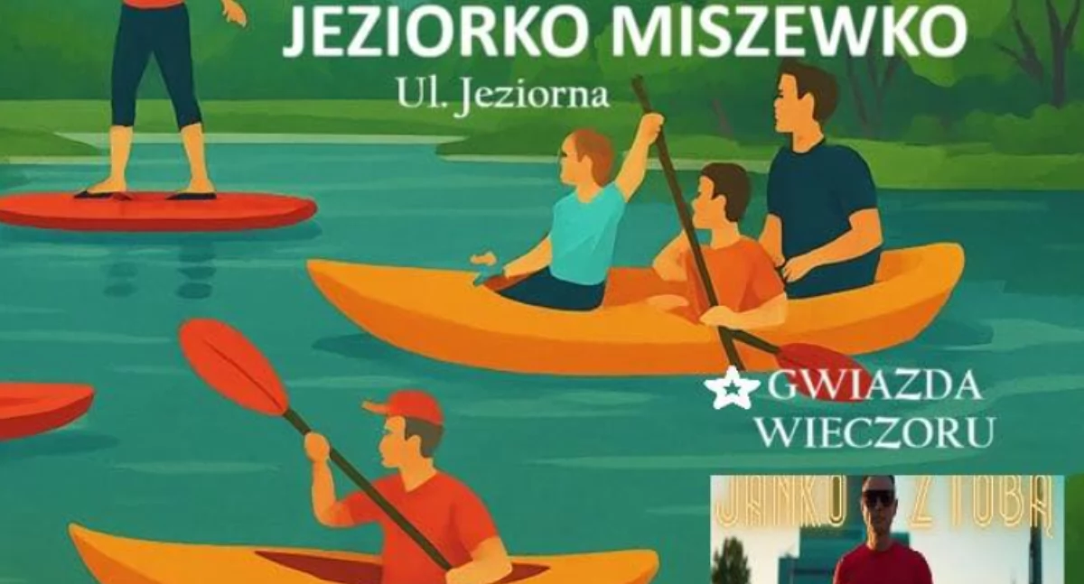 Zapowiedzi, Pływanie kajakami łódeczkami supach jeziorkiem Miszewku będzie sportowo rekreacyjne - zdjęcie, fotografia