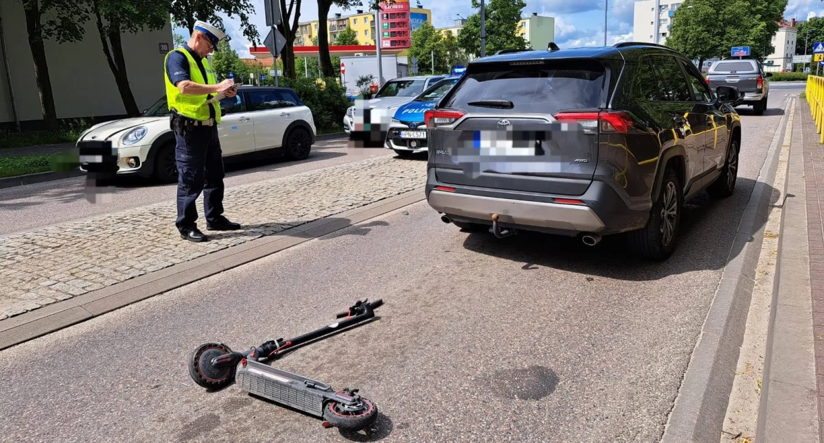 Kronika policyjna, Hulajnogi elektryczne wygoda zagrożenia Policjanci apelują rozsądek - zdjęcie, fotografia