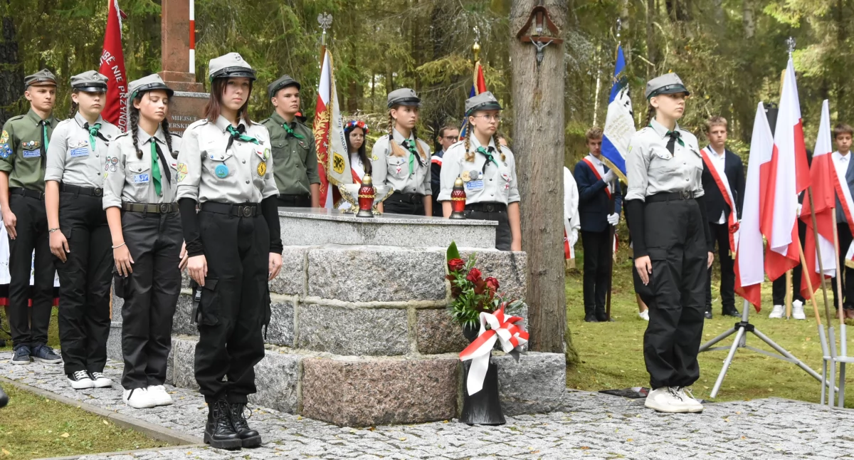 Uroczystości patriotyczne, Hołd pomordowanych Kaszubów Uroczystości pomniku Kaliskach - zdjęcie, fotografia