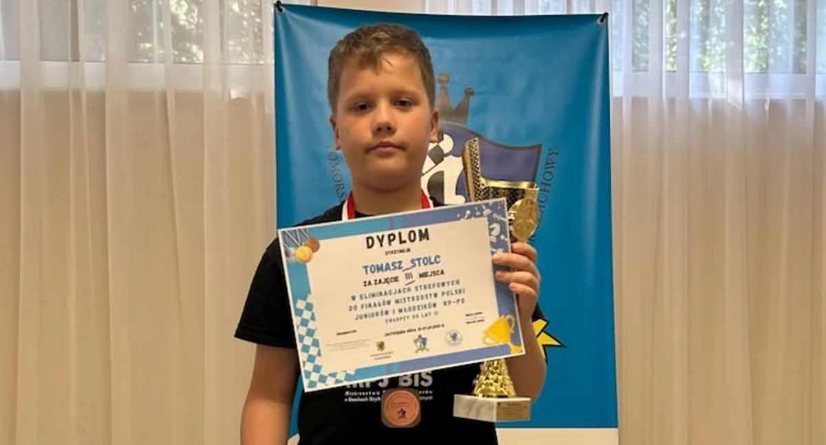 Szachy, Szachy Tomasz Stolc awansem Mistrzostwa Polski juniorów - zdjęcie, fotografia