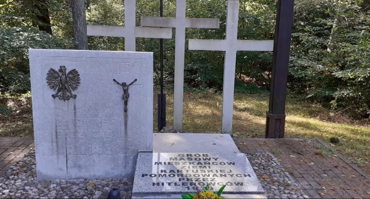 Uroczystości patriotyczne, Obchody Święta Niepodległości Gminie Somonino uroczystości Lesie Hopowskim - zdjęcie, fotografia