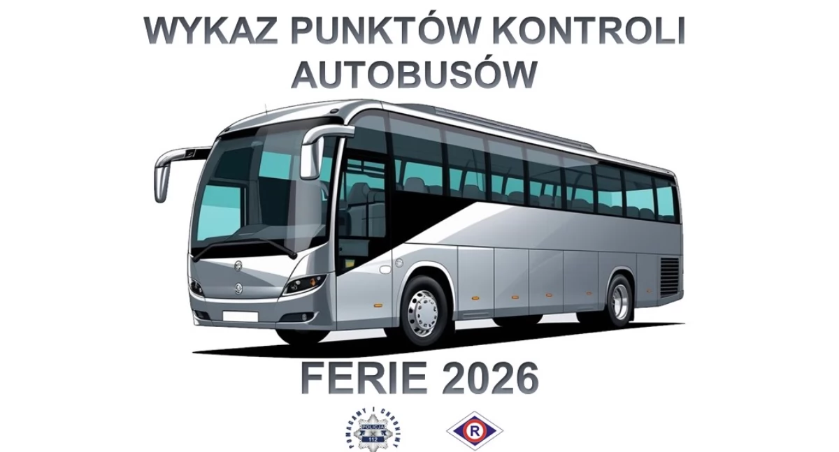Kronika policyjna, Policja skontroluje autokary przed feriami Sprawdzą bezpieczeństwo dzieci młodzieży - zdjęcie, fotografia