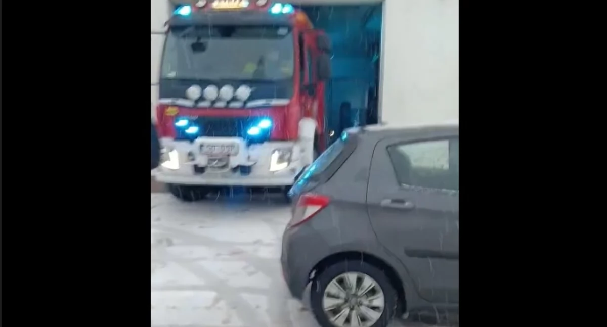 Interwencje, Minuty które mogły kosztować życie Zablokowany wyjazd strażaków Skrzeszewo - zdjęcie, fotografia