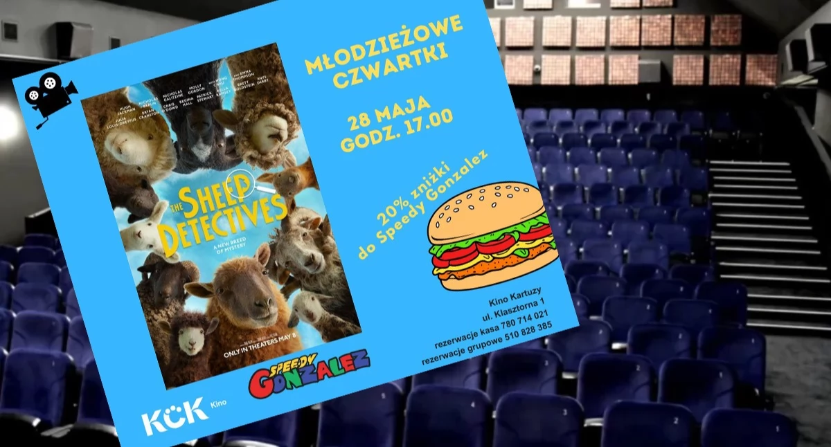 Zapowiedzi, Owcze śledztwo Kinie Kartuzy Kolejne spotkanie cyklu „Młodzieżowe Czwartki” - zdjęcie, fotografia