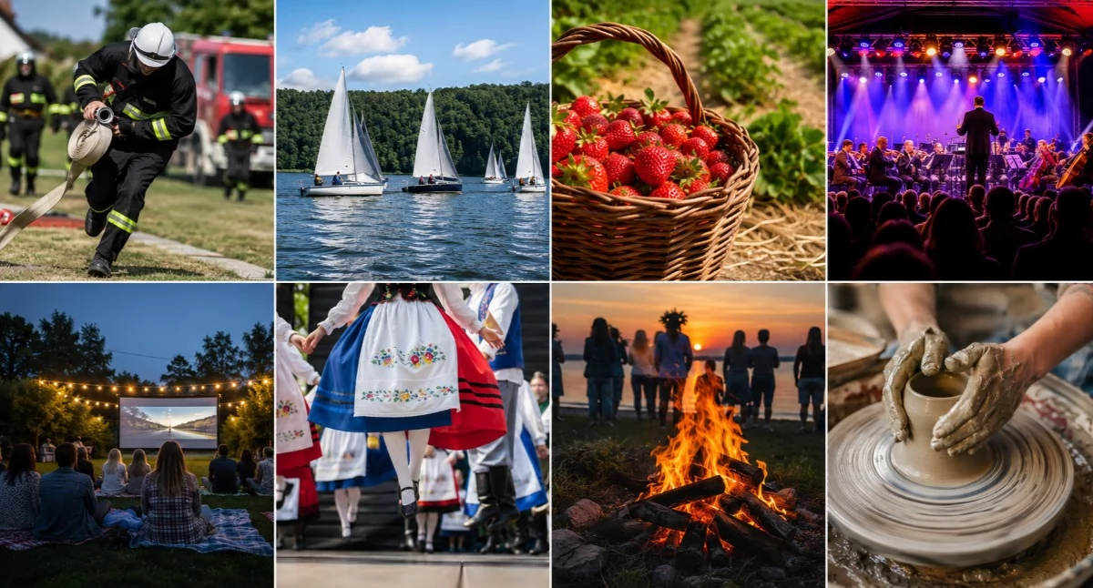 Zapowiedzi, Weekend Truskawkobraniem koncertami strażackimi zmaganiami sobótkami - zdjęcie, fotografia