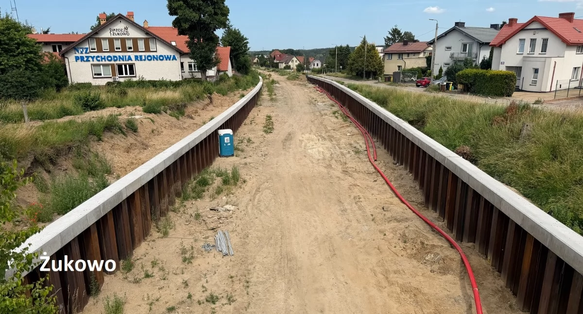 Inwestycje, postępują prace linii kolejowej gminie Żukowo - zdjęcie, fotografia