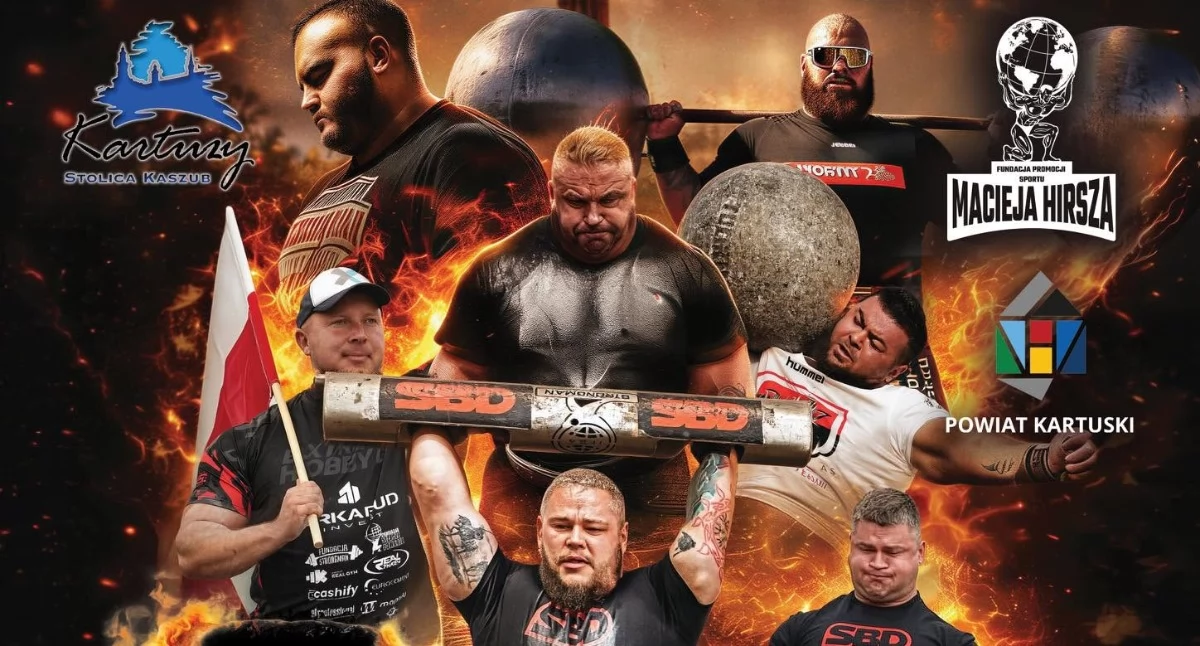 Strongmani, Giganci siły opanują Rynek Kartuzach Europa Strongman niedzielę - zdjęcie, fotografia