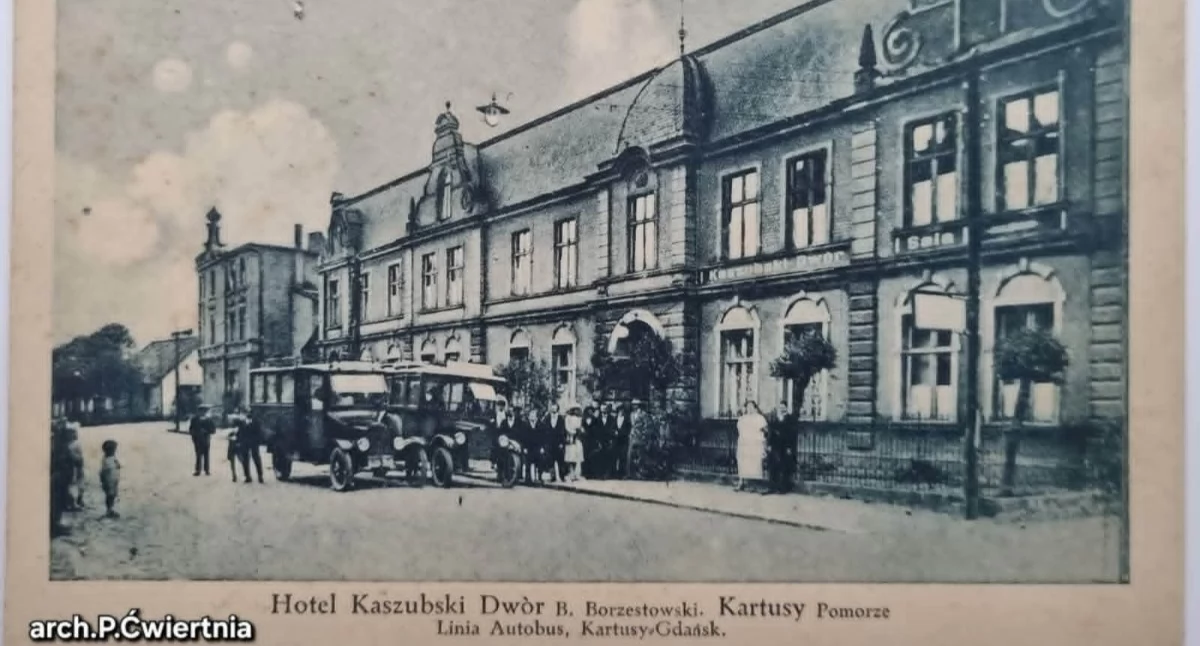 Historia, hotelowych autobusów miejskiej poczekalni rodziła komunikacja autobusowa Kartuzach - zdjęcie, fotografia
