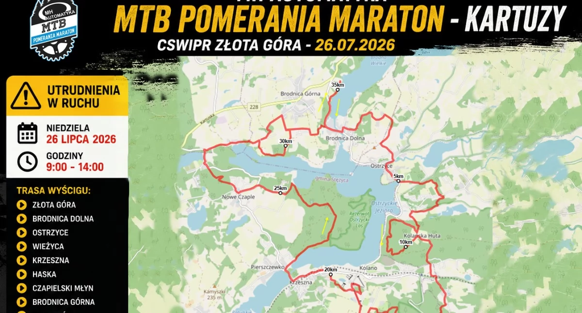 Wieści z samorządów, Pomerania Maraton wraca Kaszuby niedzielę kierowców czekają utrudnienia drogach - zdjęcie, fotografia