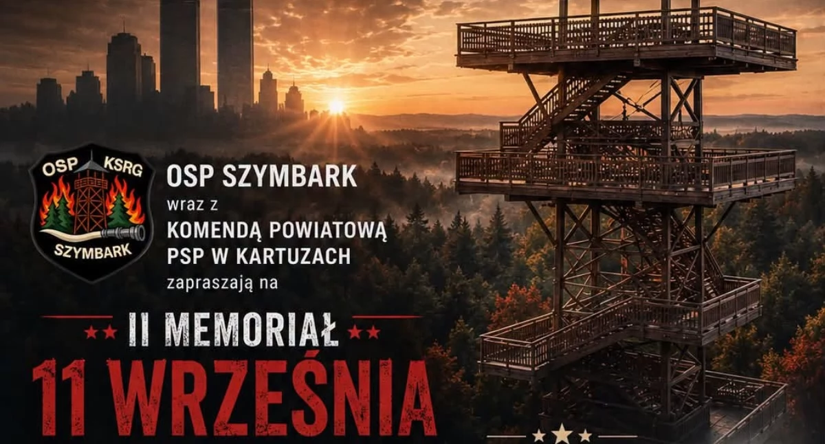 Zapowiedzi, Szymbark Memoriał Września symboliczne wejście wieżę pamięci strażaków - zdjęcie, fotografia