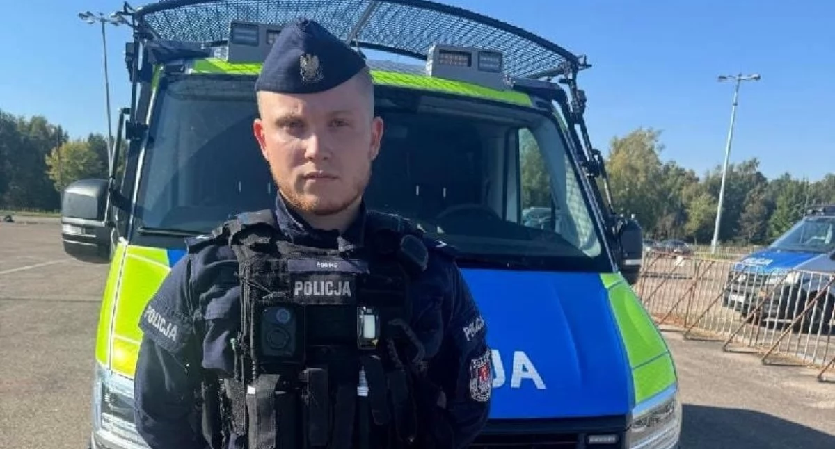 Kronika policyjna, latek Kartuz wsiadł kierownicę alkoholu Wjechał - zdjęcie, fotografia