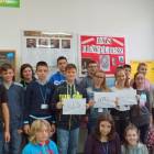 Zwycięska klasa Id z wychowaczynią Aleksandrą Łapą /fot. nadesłane