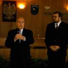 Pan Teofil Klein wraz z burmistrzem M.G. Gołuńskim