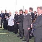 Nowy obiekt sportowy poświęcił ks. proboszcz Stanisław Gackowski /fot. Longina Templin