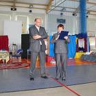 Andrzej Wroński i pedagog szkolny Gabriela Kapica /fot. Longina Templin