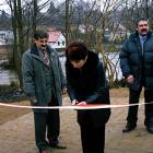 Przecięcia wstęgi dokonała m.in. pani sołtys Brodnicy Dolnej, Małgorzata Dampc