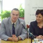 Marcin Wołek z UG i burmistrz Mirosława Lehman /fot. Łukasz Łuczak