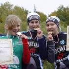 Podium młodziczek (od lewej): Weronika Lorkowska, Natalia Nowotarska, Emilia Kuptz...