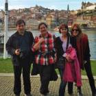 Halina Bobrowska, druga od lewej, z dyrektorem i nauczycielami szkoły średniej w...