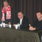 Organizator spotkania Mirosław Begger oraz jego główni bohaterowie - Janusz Kupcewicz...