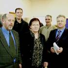 Od prawej: Andrzej Wyrzykowski - wójt, Czesław Wilczewski- radny, Zofia Toporek- nowo...
