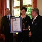 Nagrodę odebrała burmistrz Mirosława Lehman /fot. Longina Templin