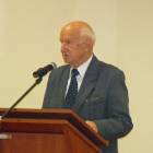 Głos zabrał również Leon Brylowski, prezes Towarzystwa Miłośników Kartuz /fot. DWK