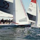 Regaty o Puchar Świata organizowane przez Open Yachting w Helu. Na zdjęciu walczą...
