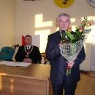 Wystąpienie ustępującego burmistrza Albina Bychowskiego /fot. Longina Templin