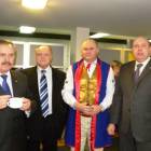 Andrzej Klasa w towarzystwie Tadeusza Nalewajka - Wiceminister Rolnictwa (z lewej) oraz...