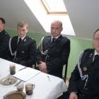 Od prawej: skarbnik Wojciech Merchel, sekretarz Leszek Merchel, naczelnik Sławomir...