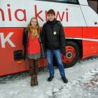 Wolontariusze - Barbara Barzowska i Karol Trzciński /fot. Longina Templin