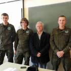 Od lewej: Paweł Czerwiński, Maciej Okrój, nauczyciel Mirosław Rutecki i Sławomir...