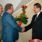Wójt Somonina Marian Kryszewski przyjmuje gratualcje /fot. FP
