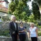 Od lewej: przewodniczący RM Adam Okrój, Alicja Solarewicz - Zawierucha i Ewa Bałon...