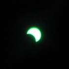 Tarcza słońca sfotografowana w Kartuzach podczas kuliminacji zaćmienia o godz. 12.57 -...