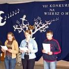 Nagrodzone wiersze zaprezentowali uczniowie ZS w Czeczewie /fot. Karol Grablowski