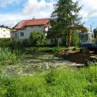 Pierwsze prace przy oczyszczaniu stawku /fot. Longina Templin