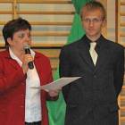 Dyrektor szkoły Maria-Mejer Kobiela z przewodniczącym Arturem Markowskim