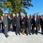 Przedstawiciele władz powiatowych, gminnych oraz wykonawcy zadania /fot. Longina Templin