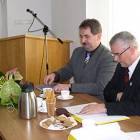 Poseł Stanisław Lamczyk i burmistrz Albin Bychowski /fot. L.T.